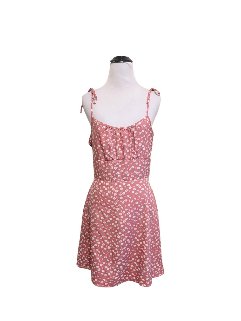 Shein medium Women's Dusty Pink Floral Tie-Shoulder Sundress